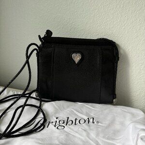 Brighton - Black Leather Strappy Purse with dust bag